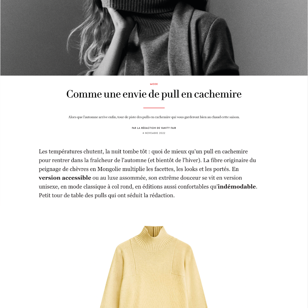 Linnea Lund in Vanity Fair France