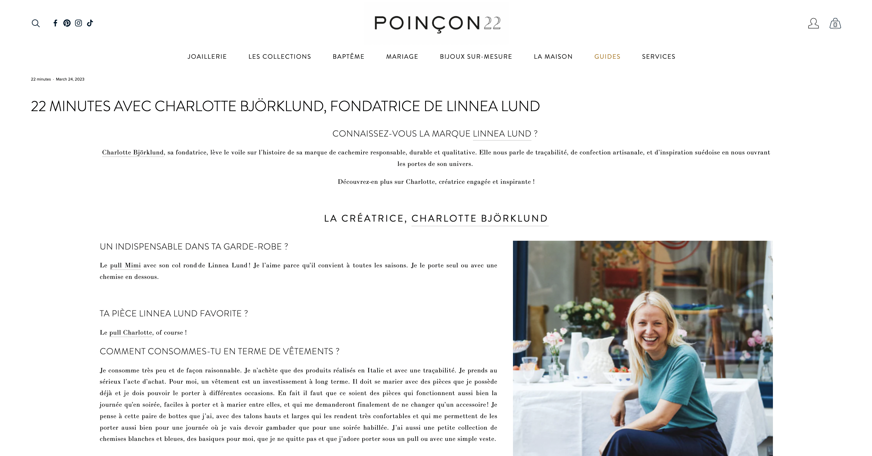 Linnea Lund in poincon 22