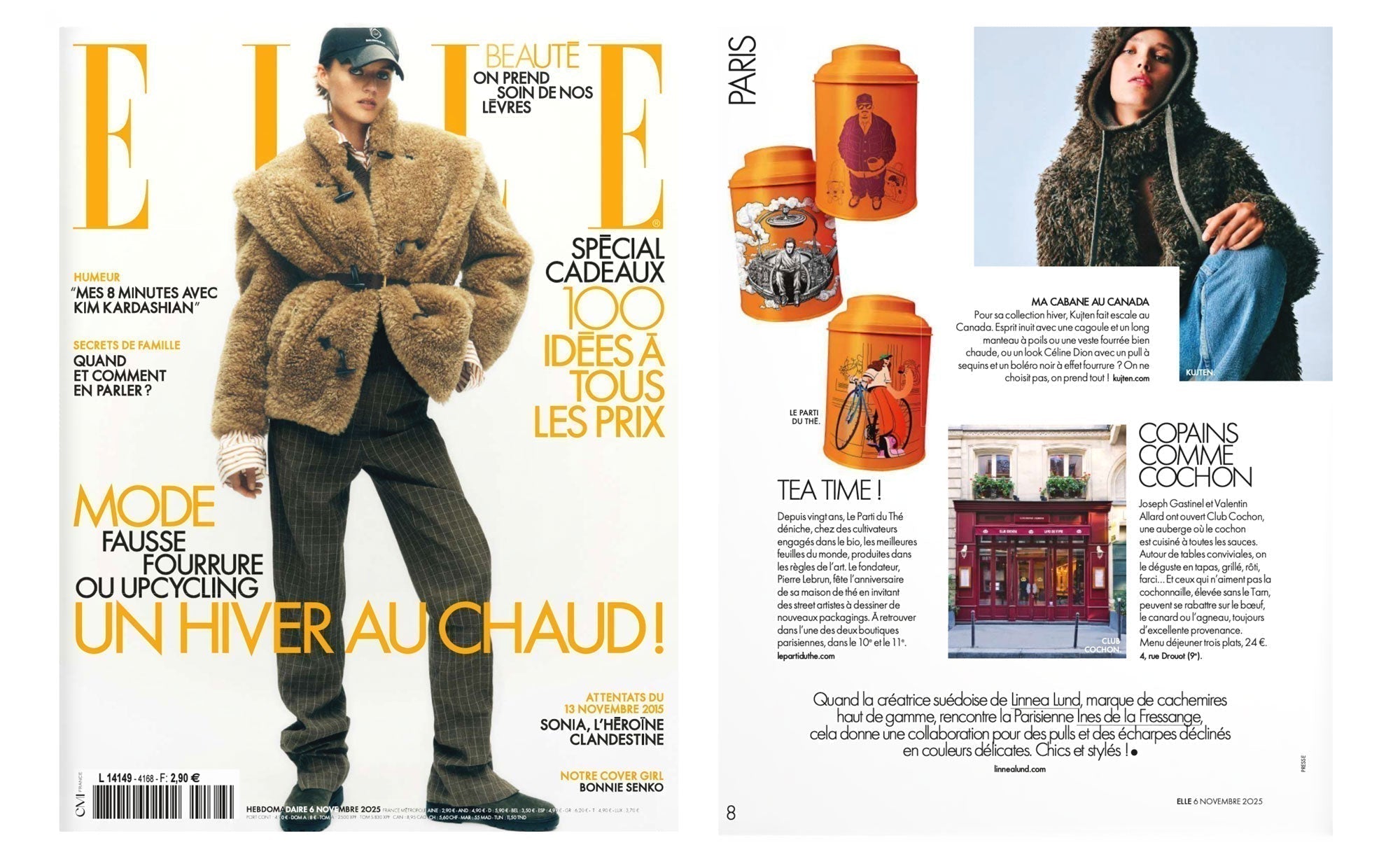 Linnea Lund featured in ELLE France