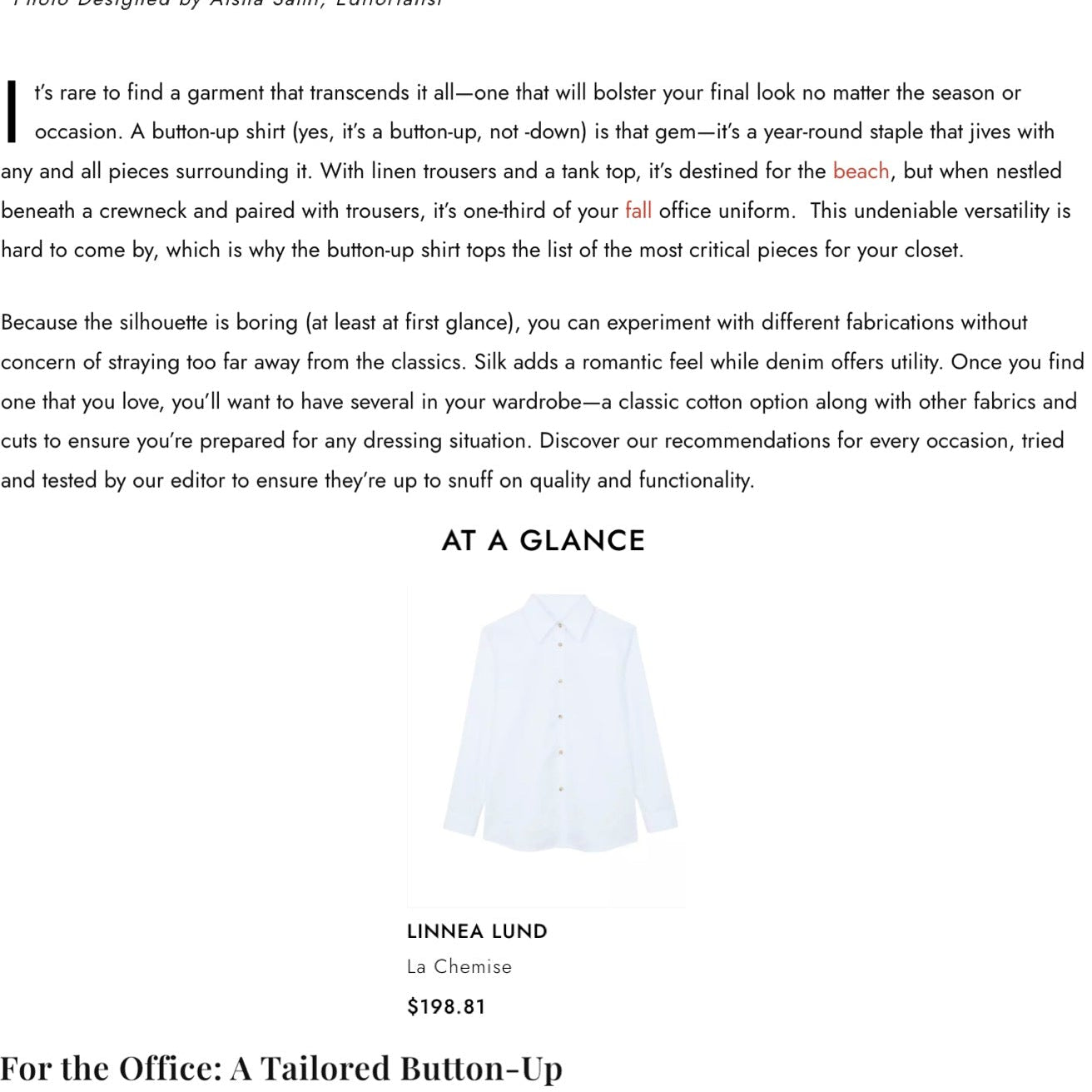 Linnea Lund in Editorialist