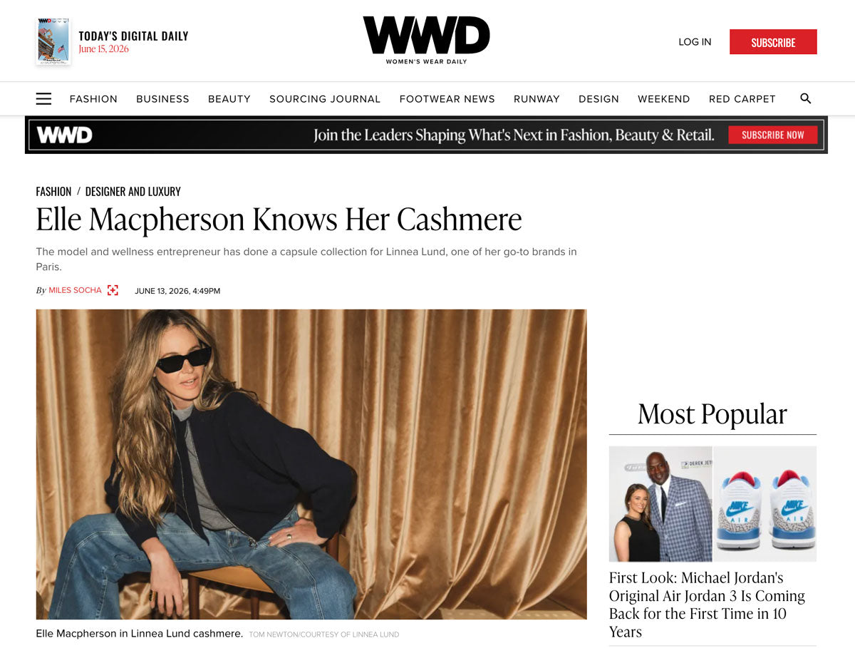 Elle Macpherson Designs a Cashmere Capsule With Linnea Lund