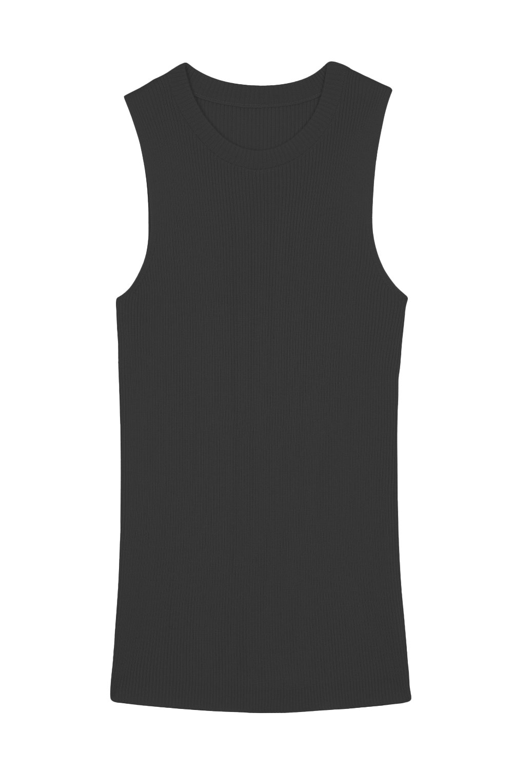 A dark grey, round neck, sleeveless cashmere tank top | Amanda | Linnea Lund