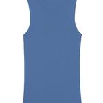 A light blue, round neck, sleeveless cashmere tank top | Amanda | Linnea Lund