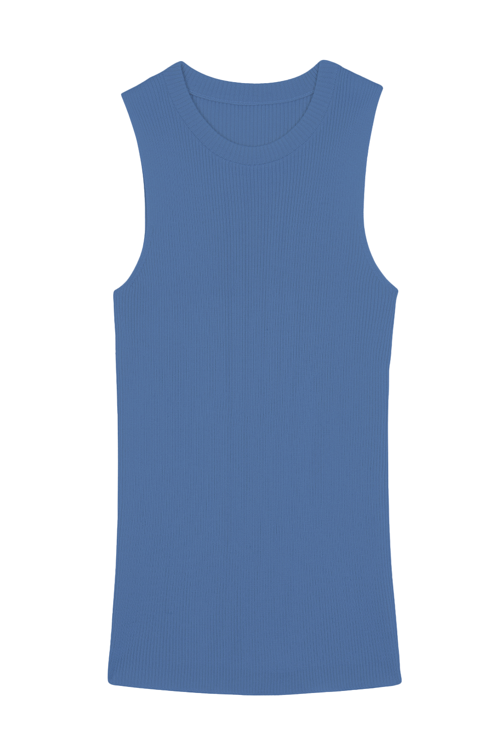 A light blue, round neck, sleeveless cashmere tank top | Amanda | Linnea Lund