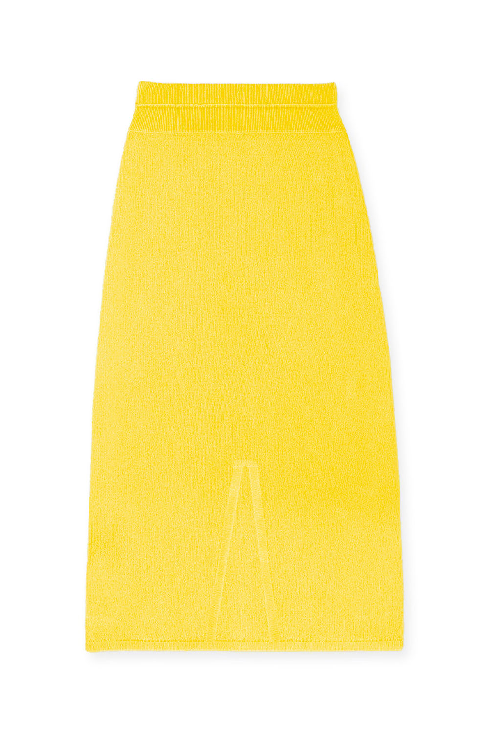 bright yellow women cashmere skirt - packshot | Astrid | Linnea Lund