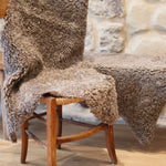 Big Curly Sheepskin color taupe for chair | Linnea Lund