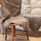 Big Curly Sheepskin color taupe for chair | Linnea Lund