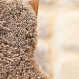 Big Curly Sheepskin color taupe for chair | Linnea Lund