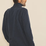 Blue men cashmere sweater - back view | Bjorn | Linnea Lund