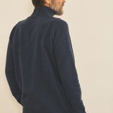 Blue men cashmere sweater - back view | Bjorn | Linnea Lund