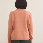 Light Salmon color cashmere sweater women - back view | Charlotte | Linnea Lund