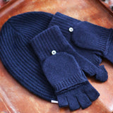Dark blue cashmere mittens and beanie | Vantar & Harry | Linnea Lund