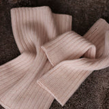 Powder pink cashmere mittens and sweater | Noah & Maya | Linnea Lund