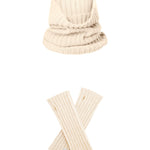 White cashmere mittens and sweater - pack shot | Noah & Maya | Linnea Lund