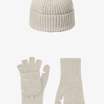 Beige cashmere mittens and beanie - packshot | Vantar & Harry | Linnea Lund