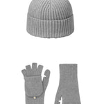 Grey cashmere mittens and beanie - packshot | Vantar & Harry | Linnea Lund