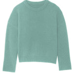 Ribbed aqua blue women cashmere sweater - packshot | Edward | Linnea Lund
