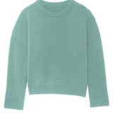 Ribbed aqua blue women cashmere sweater - packshot | Edward | Linnea Lund