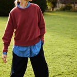 Cashmere sweater women red color - look view | Sarah | Linnea Lund
