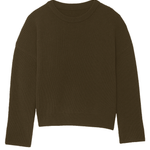 Ribbed kaki women cashmere sweater - packshot | Edward | Linnea Lund