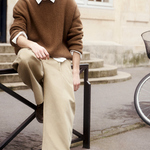 Ribbed brown men cashmere sweater - look | Edward | Linnea Lund