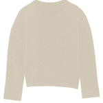 Ribbed beige women cashmere sweater - packshot | Edward | Linnea Lund