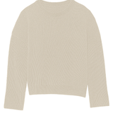 Ribbed beige women cashmere sweater - packshot | Edward | Linnea Lund
