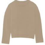 Ribbed beige women cashmere sweater - packshot | Edward | Linnea Lund