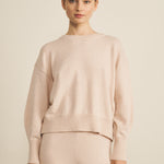 Cashmere sweater women soft pink color - front view | Sarah | Linnea Lund