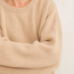 Ribbed men cashmere sweater - focus fabric | Edward | Linnea Lund