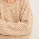 Ribbed men cashmere sweater - focus fabric | Edward | Linnea Lund