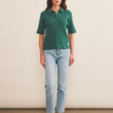 Cashmere polo women green - look | Elise | Linnea Lund