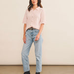 Cashmere polo women light pink - look | Elise | Linnea Lund