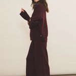 Burgundy cashmere jogging - side view | Florence | Linnea Lund