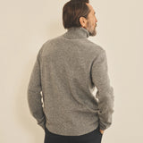 Grey men cashmere sweater - back view | François | Linnea Lund
