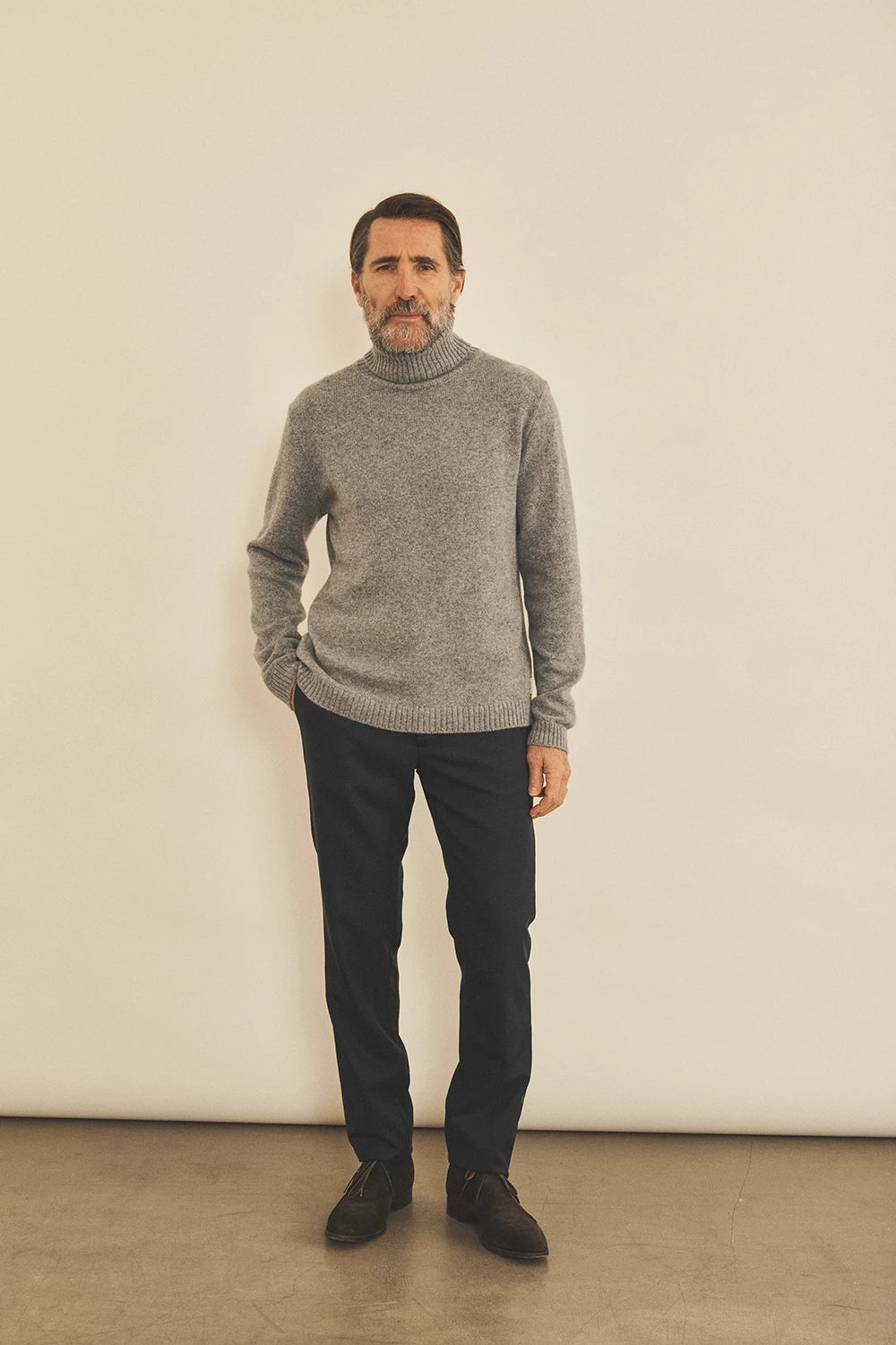 Grey men cashmere sweater - look | François | Linnea Lund