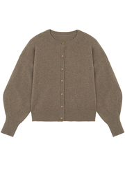 Cashmere cardigan women taupe - packshot | Gabriella | Linnea Lund