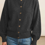 Cashmere cardigan women dark grey | Gabriella | Linnea Lund