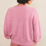 Cashmere cardigan women pink - back view | Gabriella | Linnea Lund