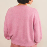 Cashmere cardigan women pink - back view | Gabriella | Linnea Lund