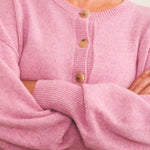 Cashmere cardigan women pink - focus view | Gabriella | Linnea Lund