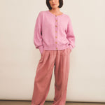 Cashmere cardigan women pink - look | Gabriella | Linnea Lund
