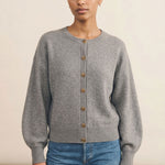 Oversized thick grey cashmere cardigan | Gabriella | Linnea Lund