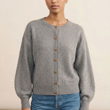 Oversized thick grey cashmere cardigan | Gabriella | Linnea Lund