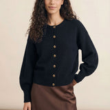 Oversized thick dark blue cashmere cardigan | Gabriella | Linnea Lund