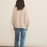 Cashmere cardigan women beige - back view | Gabriella | Linnea Lund