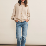 Cashmere cardigan women beige - look | Gabriella | Linnea Lund