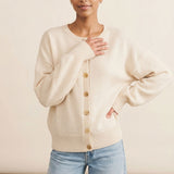 Oversized thick white cashmere cardigan | Gabriella | Linnea Lund