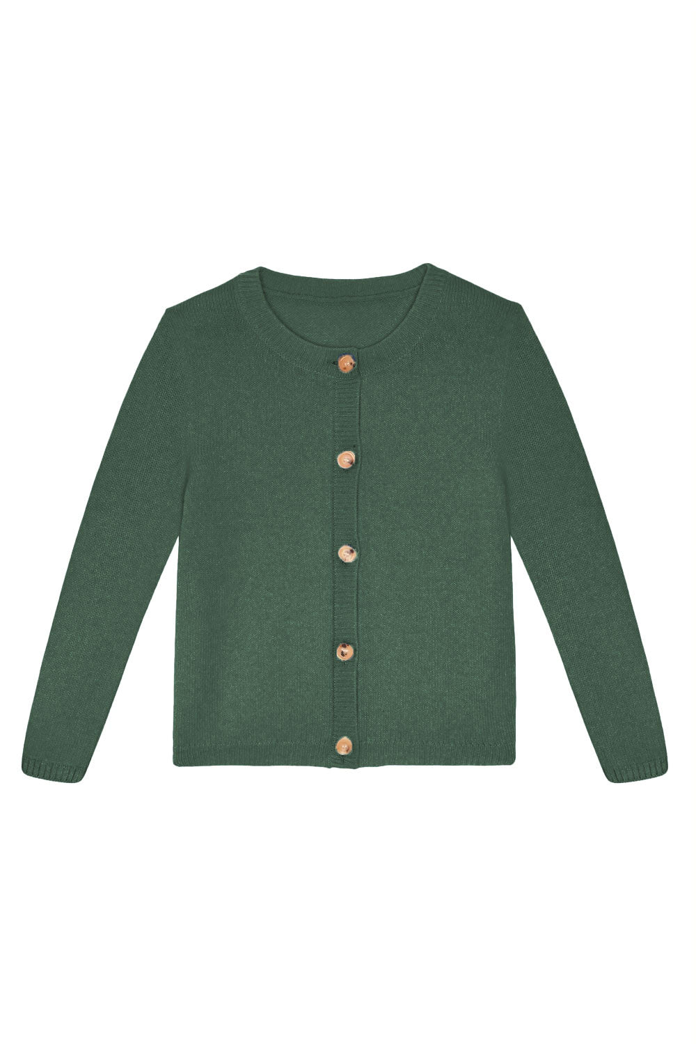 Green cashmere cardigan - packshot | Greta | Linnea Lund