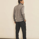 Grey men cashmere sweater - side view | Hakan | Linnea Lund